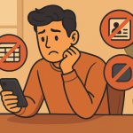 A visually engaging, semi-realistic illustration emphasizing online privacy and security, showcasing what NOT to share in social media profiles.