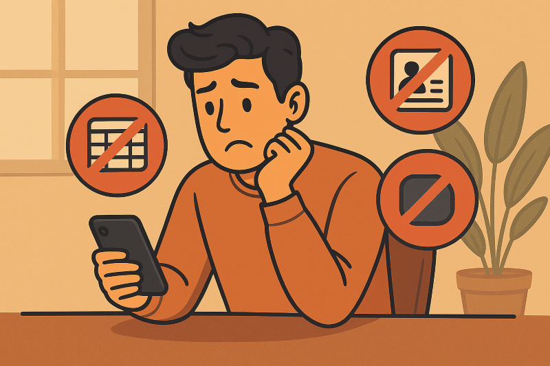 A visually engaging, semi-realistic illustration emphasizing online privacy and security, showcasing what NOT to share in social media profiles.